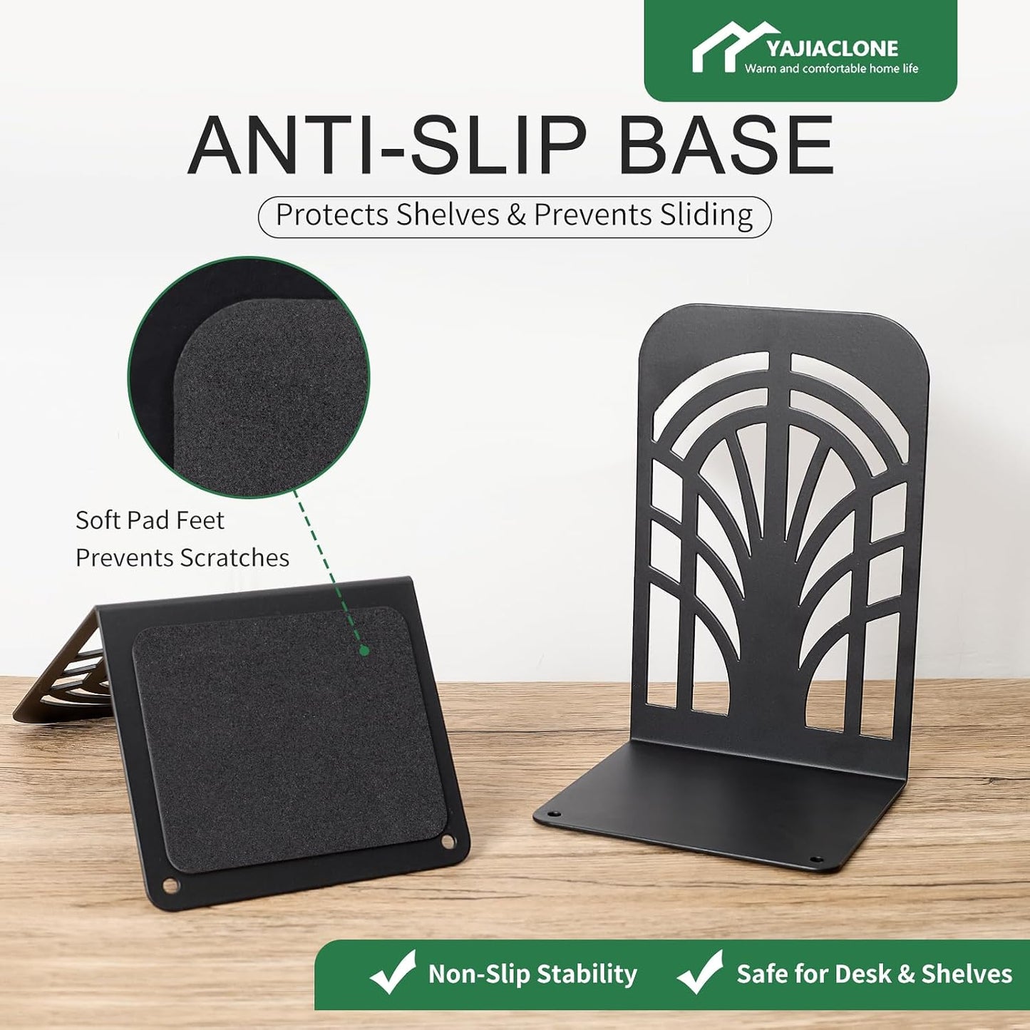 Modern Arch Book End Set / Black