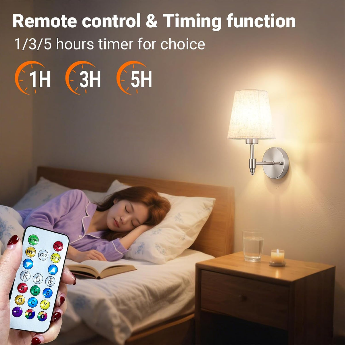 YHCDLAMP Peel and Stick Wall Sconces, No Drilling Stick On Wall Sconce, Wireless Battery Operated Wall Lights, Adhesive