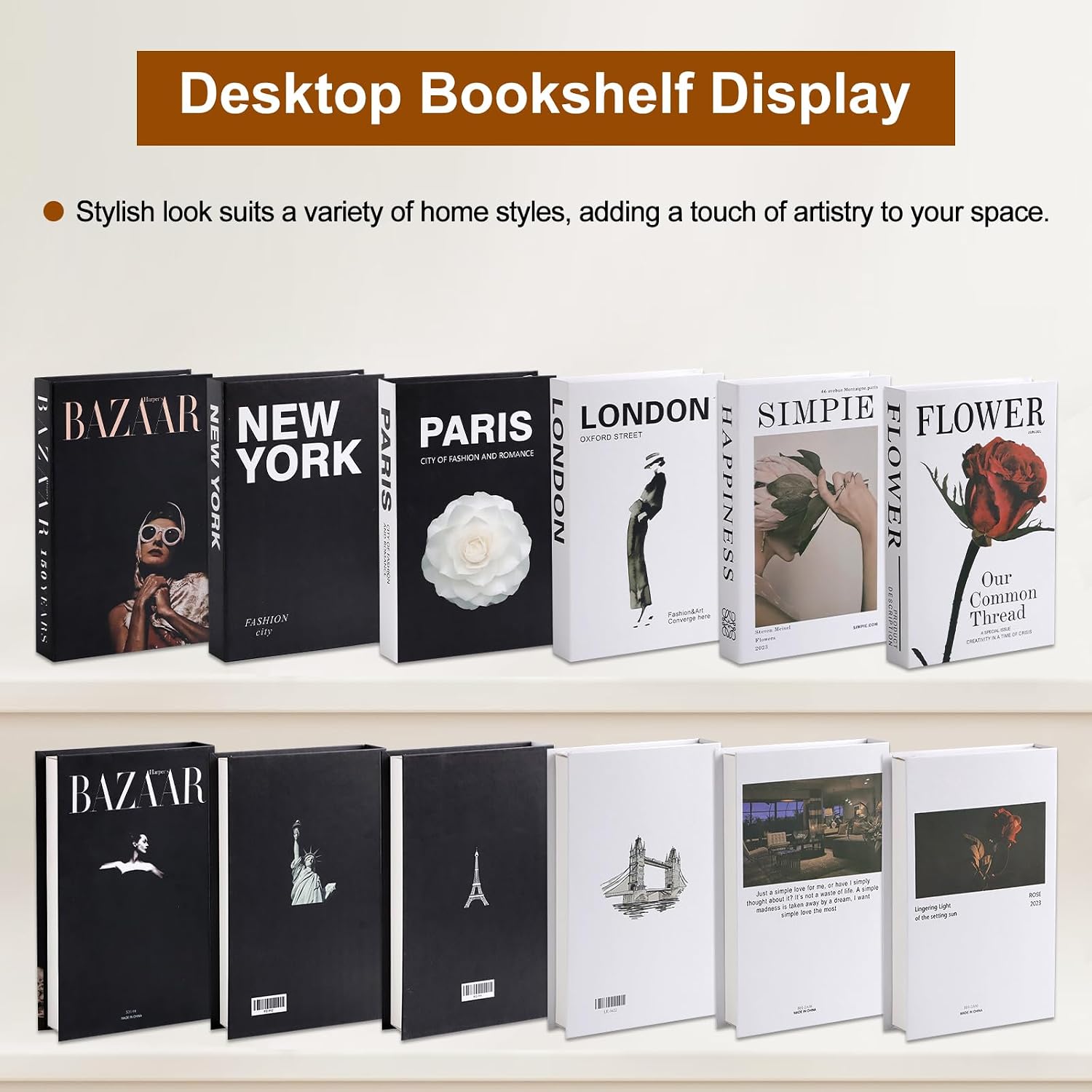 Fashion Faux Book Modern Decor Books / 27*17*4cm-a / Set of 6