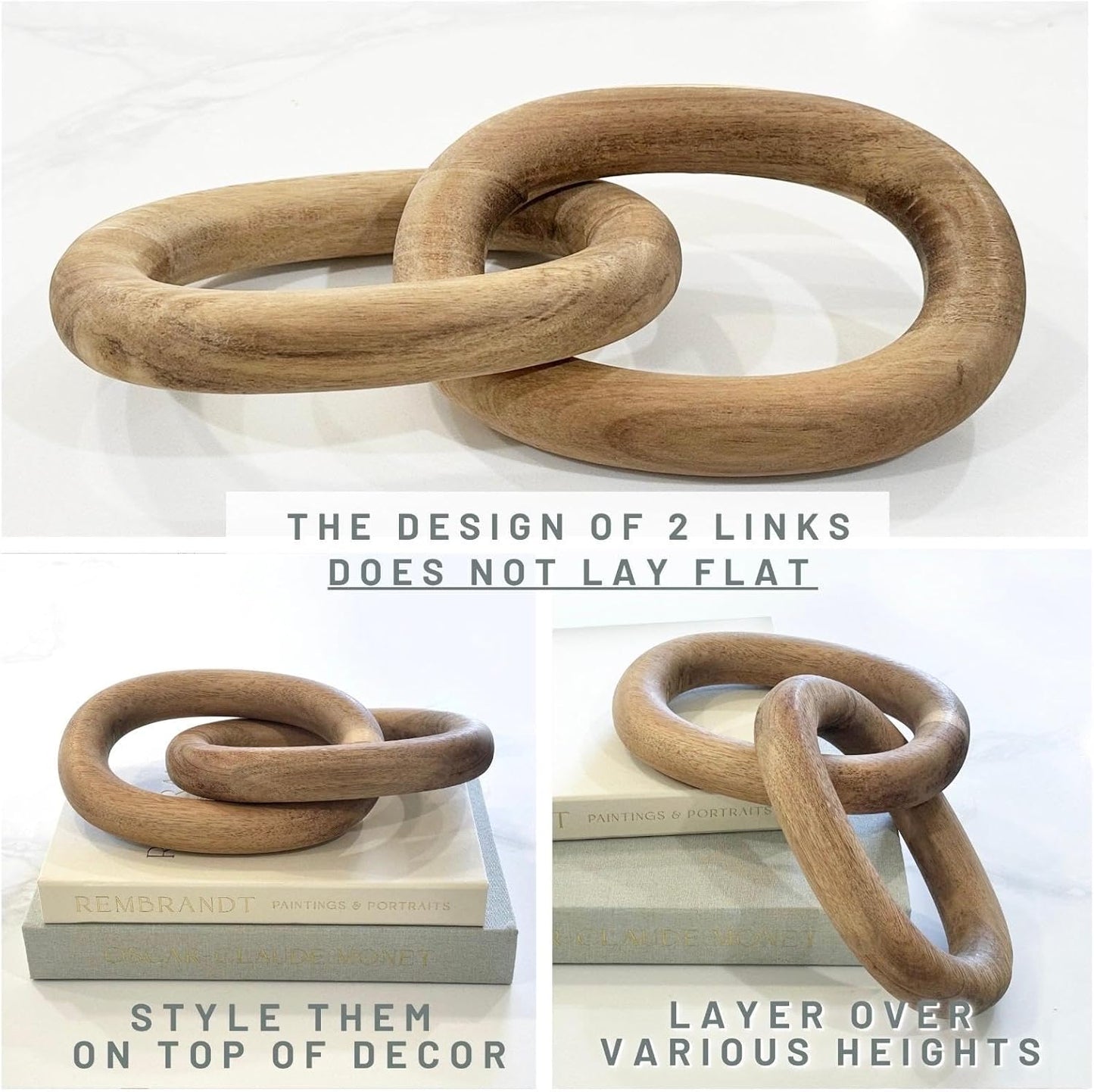 Wood Chain Link Decor / Natural