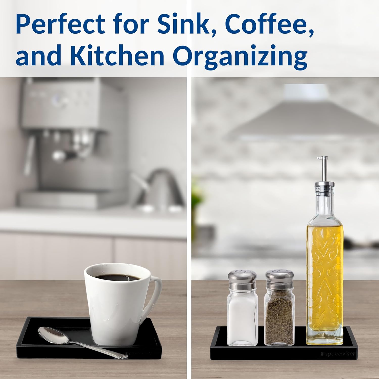 Silicone Tray / Bathroom Trays / Black / Small 7.7