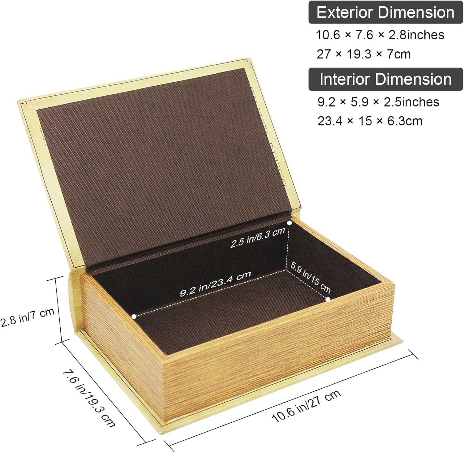Faux Wood cover Storage for Hidden Jewelry / Aeroplane