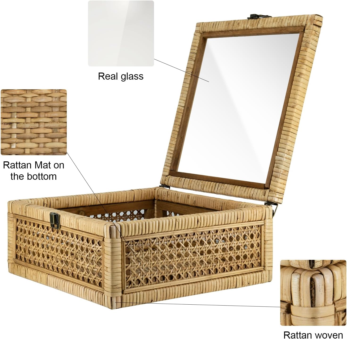Wicker Decorative Bins / Set of 2