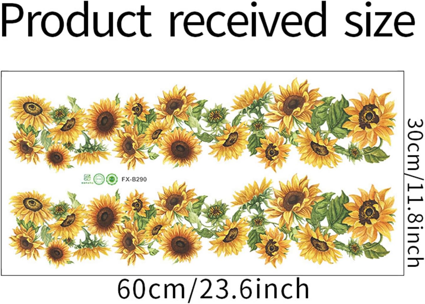 Sunflower Wall Decals / Green / Set of 16