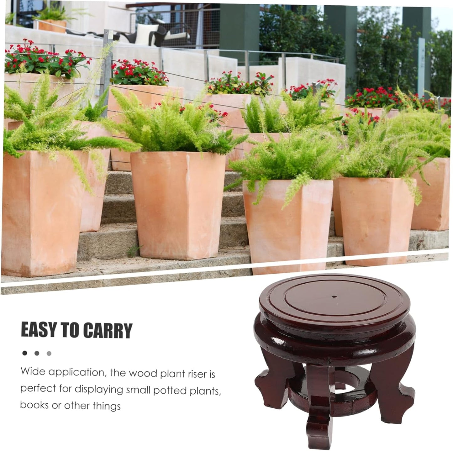 Wood Plant Stand Wooden Potted Plant Riser