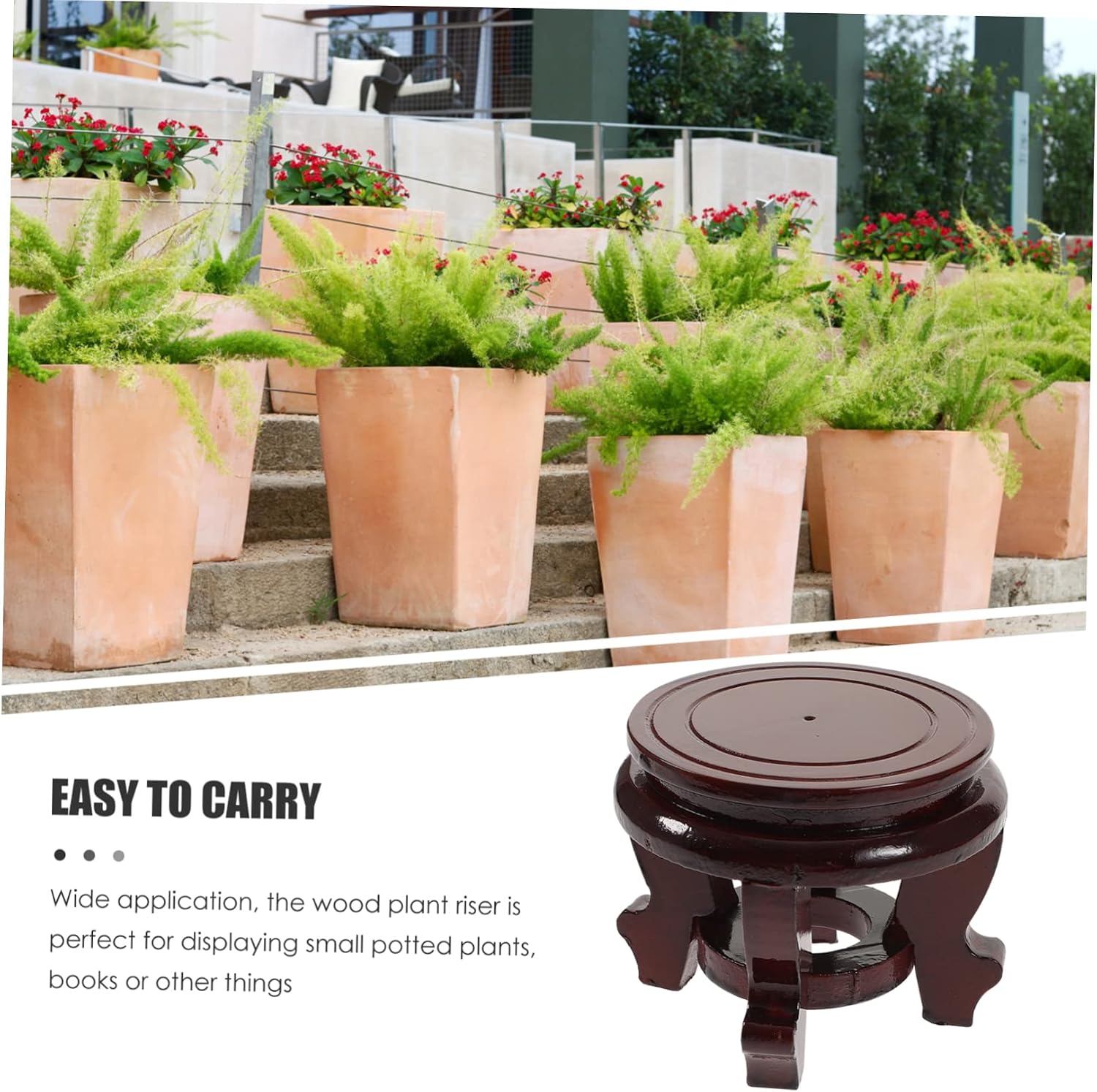 Wood Plant Stand Wooden Potted Plant Riser