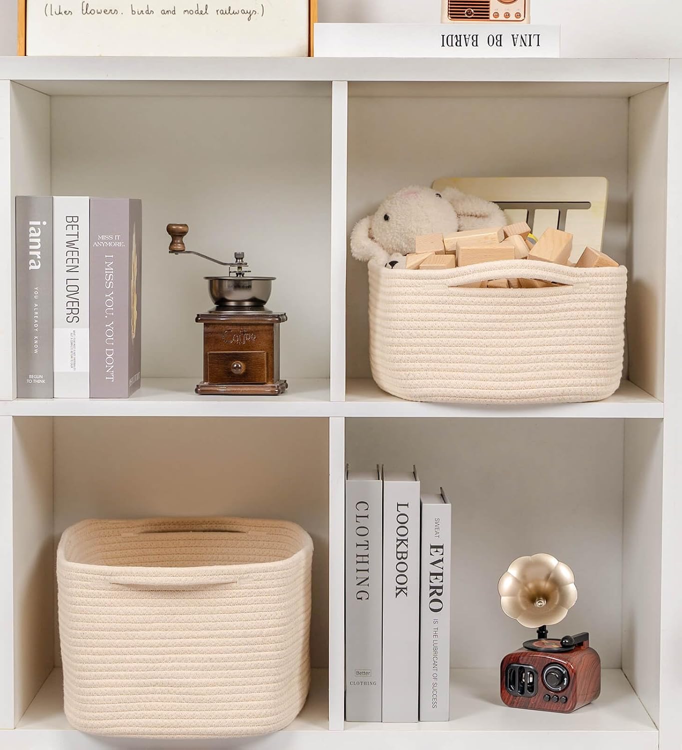 Nursery Storage Bin / Beige / 14''x10''x5 / 14 x 10 x 5