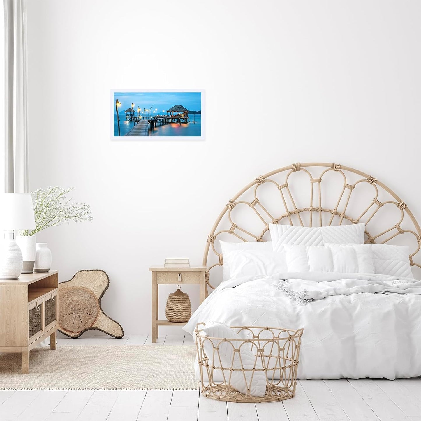 JCJMY 10x20 Picture Frame Set of 4 White for Wall Hanging, Wall Mounting Horizontally or Vertically, 10 x 20 Wall