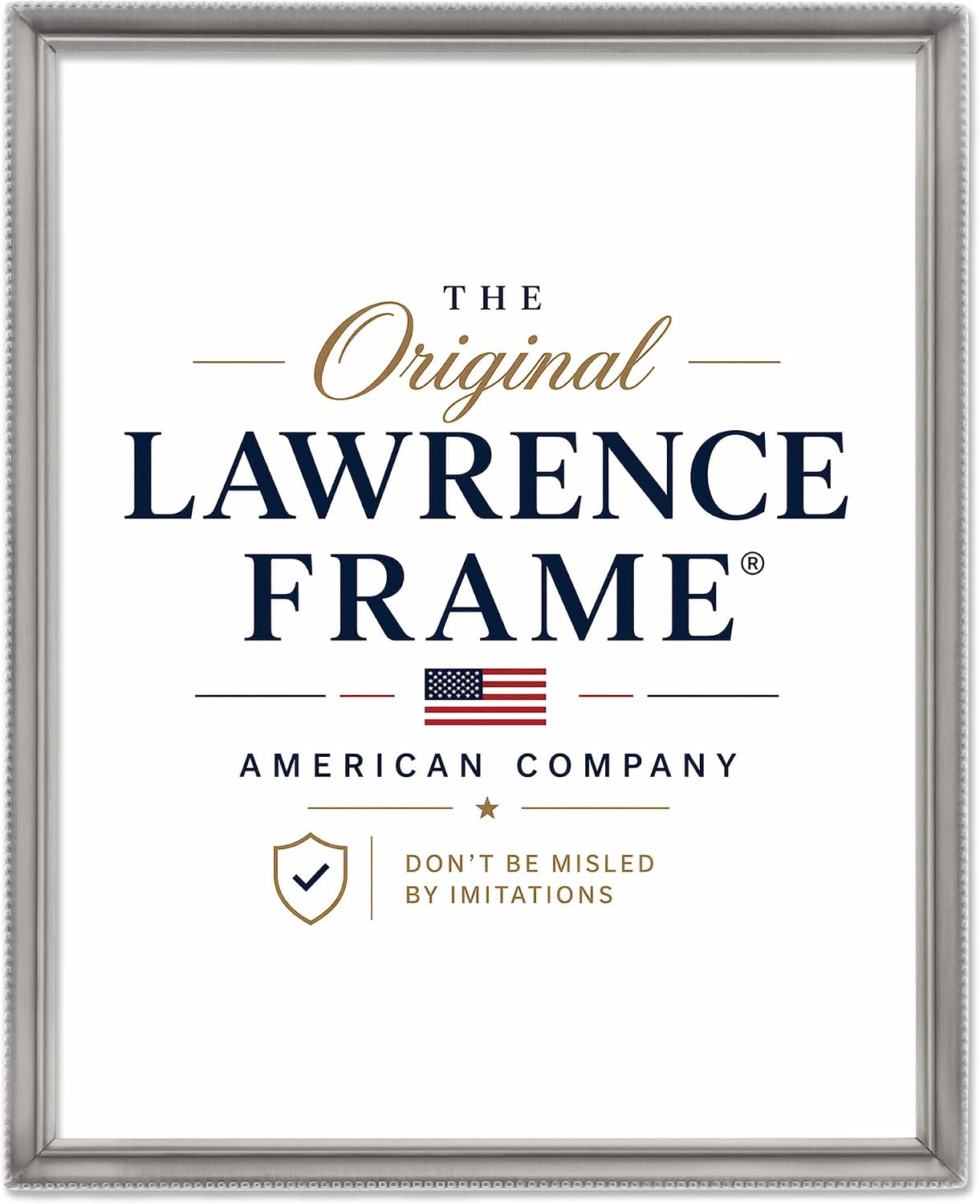 Lawrence Frames 11580 Antique Pewter 8x10 Picture Frame - Bead Border Design