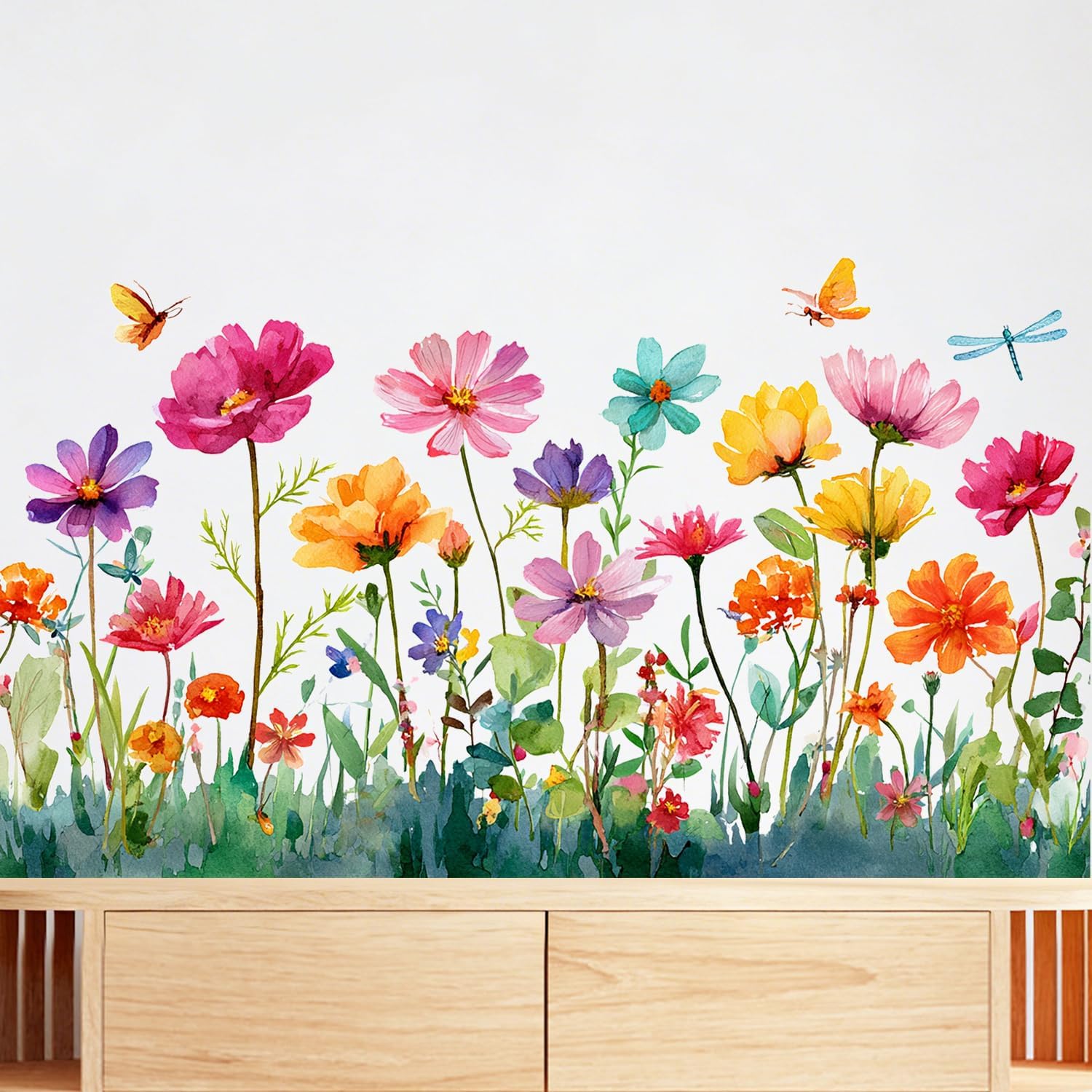 Floral Wall Decals Stickers / Set of 41