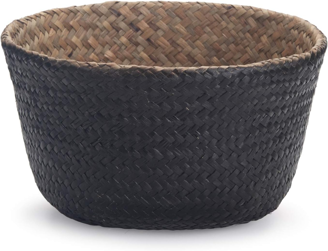 Seagrass Storage Basket / S / Black / 7 Inch