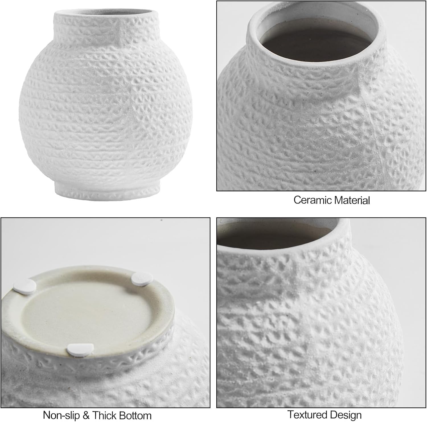 Ceramic Vase / Modern Decorative Vase / White
