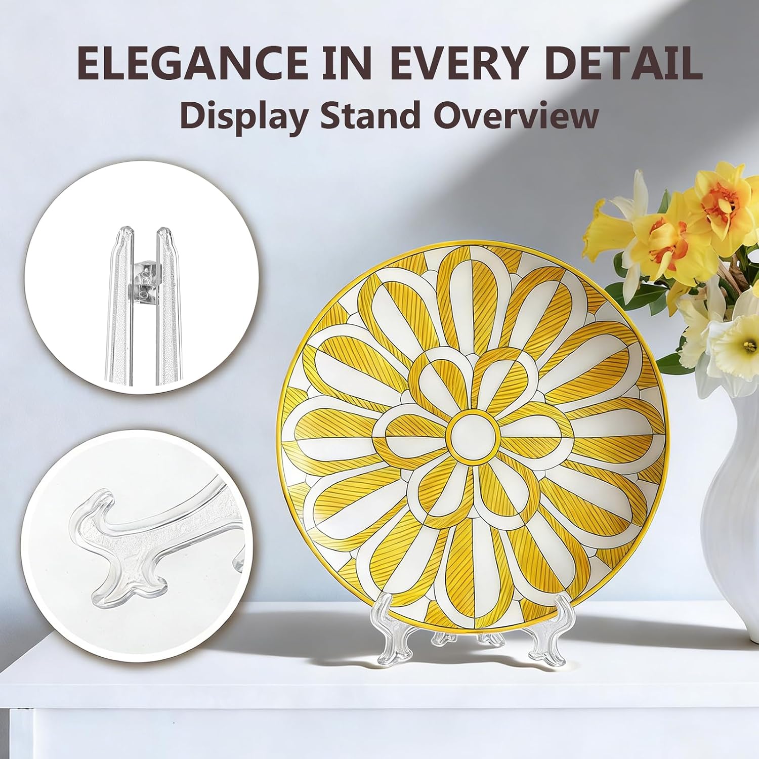 Acrylic Card Display Stands / White / 7inch