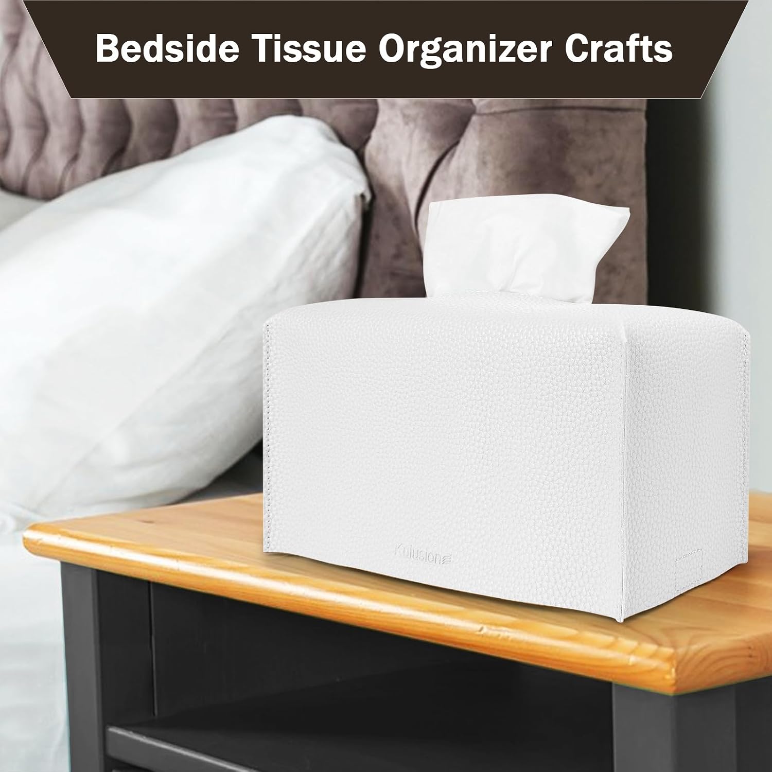 Tissue Box Cover Holder / Rectangle White / Set of 2