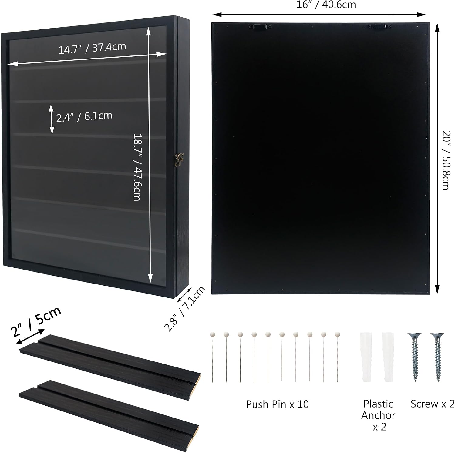 FramePro Shadow Box Frame 16x20 with Removable Shelves, Deep Memory Box Display Case for Collector, Keepsake Coins