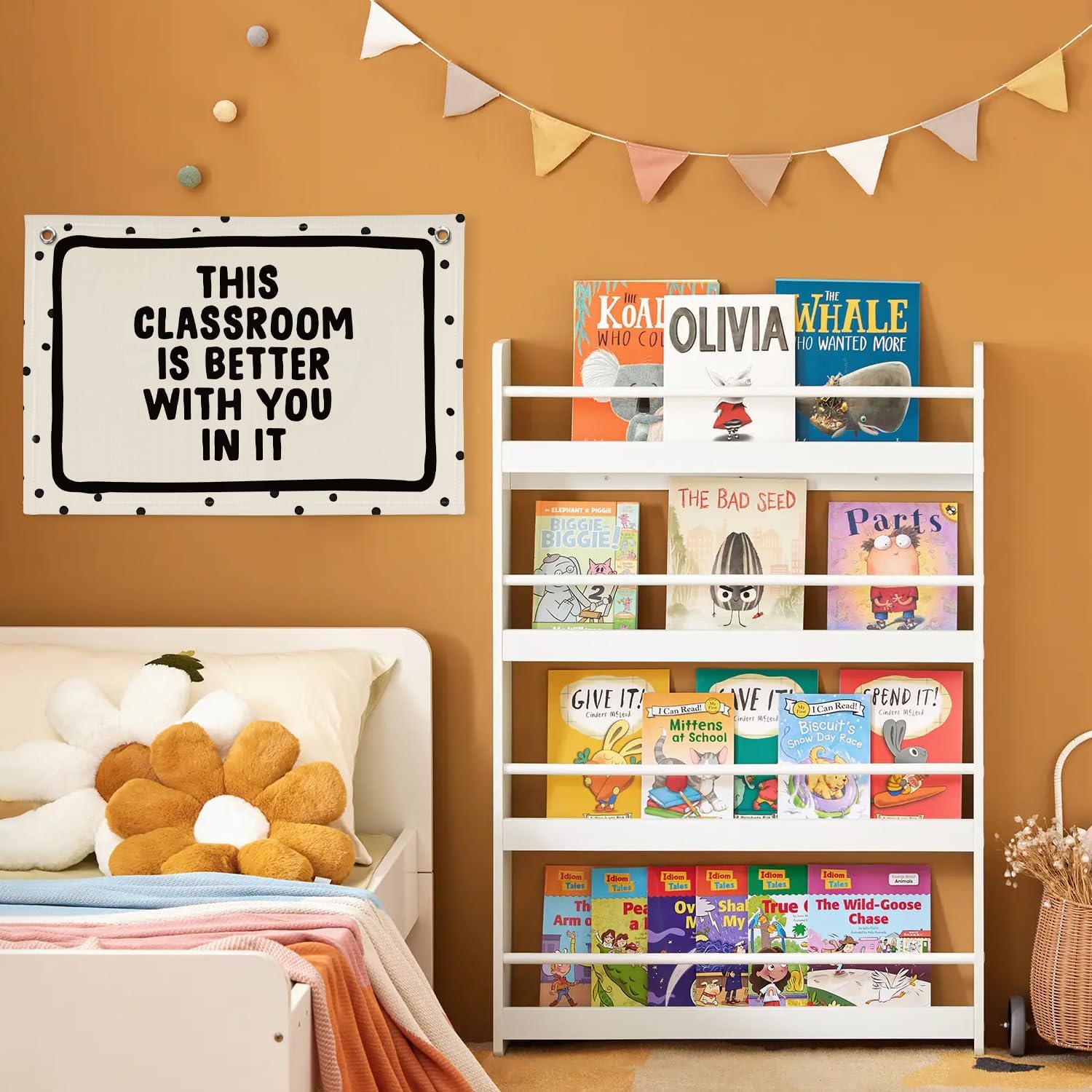 Classroom Decor for Teacher Canvas Banner / This Classroom Is Better with You In It / Black