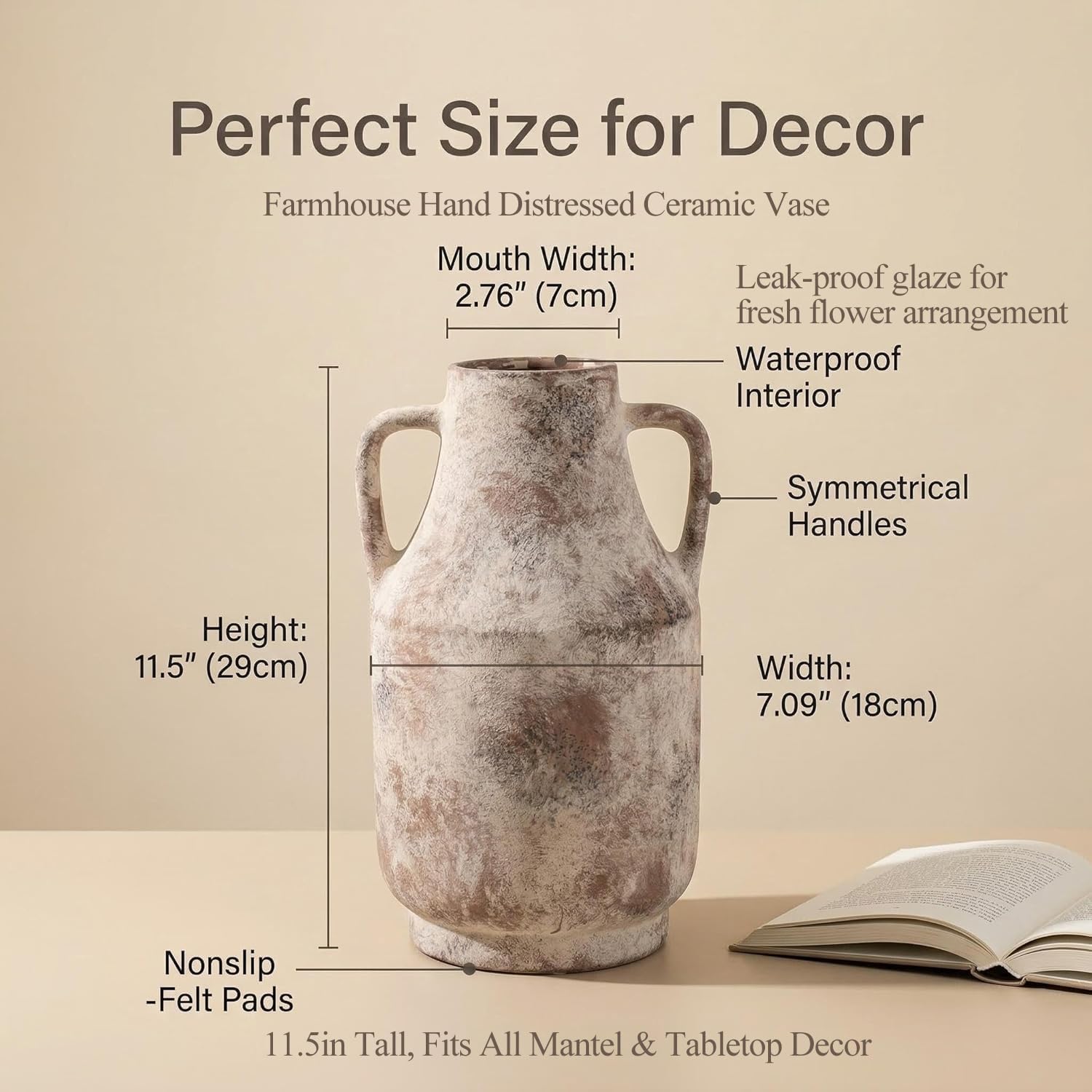 Rustic Farmhouse Vase / 005-terracotta