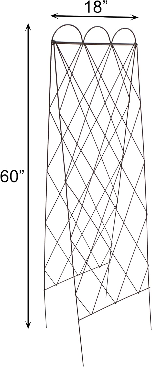 Set of 2 Panacea 90140 Rustic Heirloom Folding Trellises, 60" Tall A-Frame