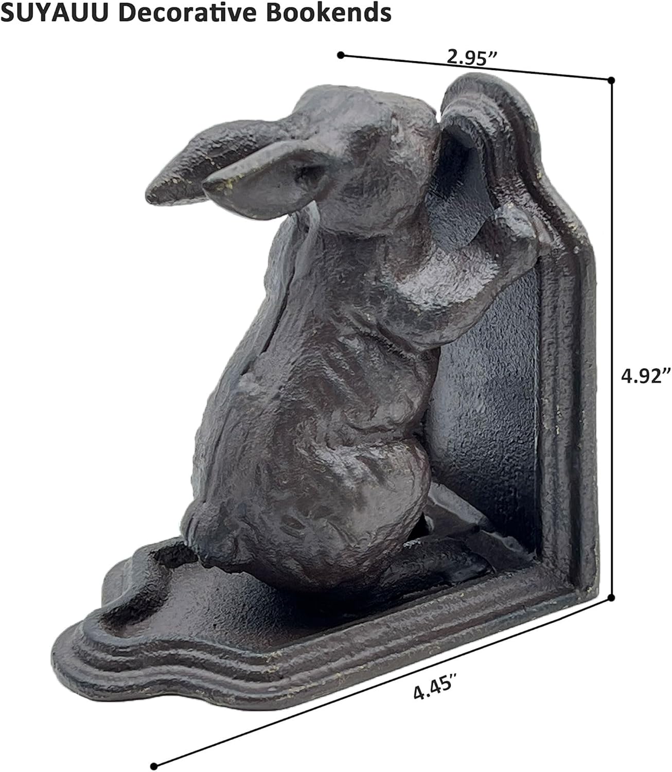 Bunny Heavy Duty Book Stands Vintage Antique Shelf / Pure Black
