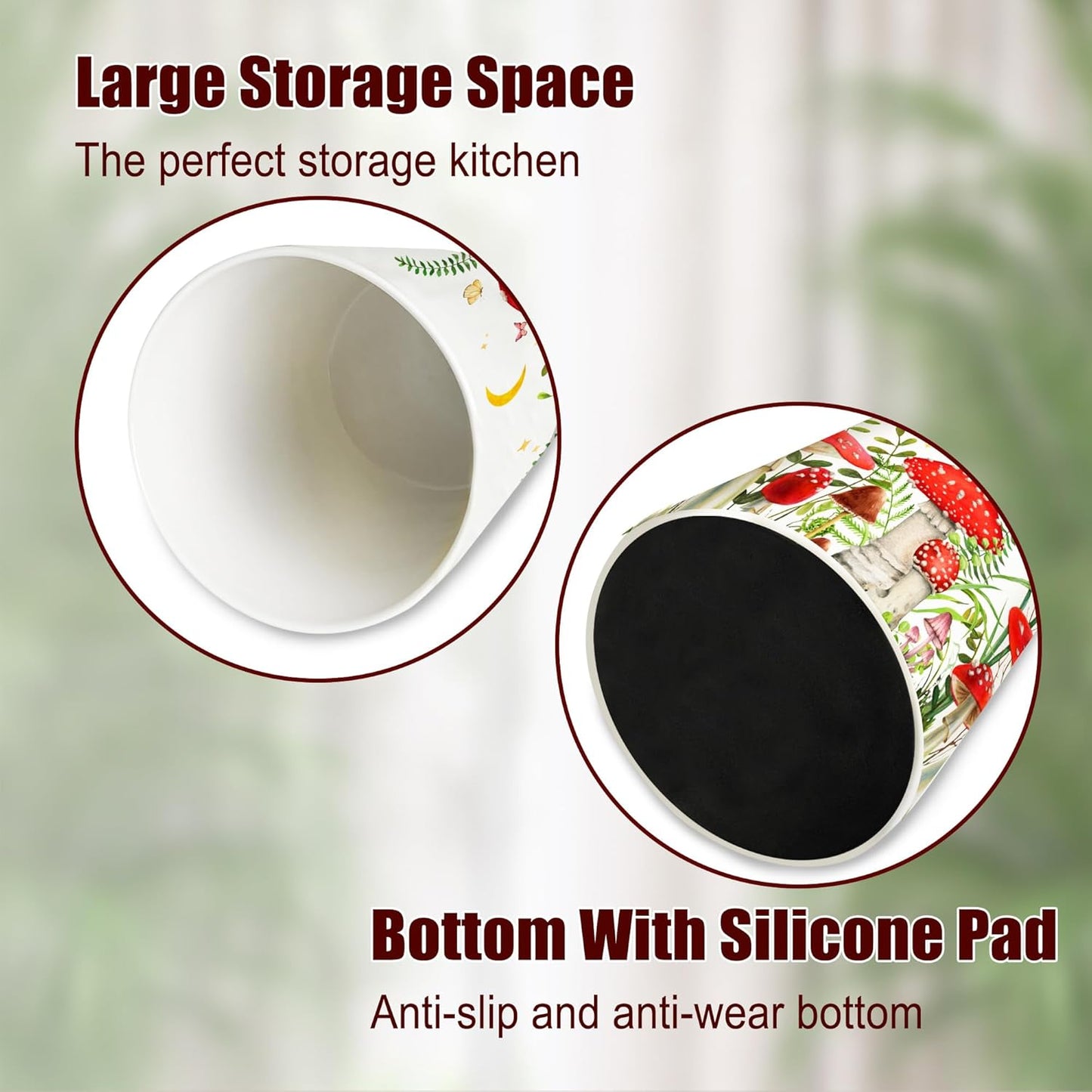 Mushroom Kitchen Decor Ceramic Utensil Holder / Mushroom02