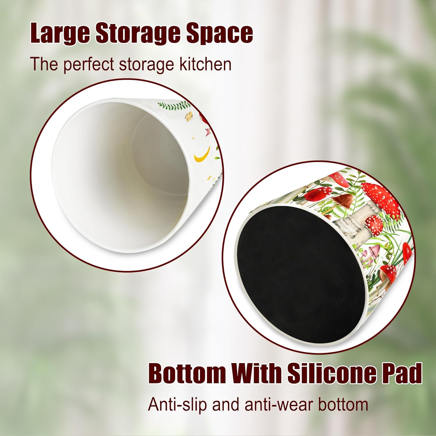 Mushroom Kitchen Decor Ceramic Utensil Holder / Mushroom02
