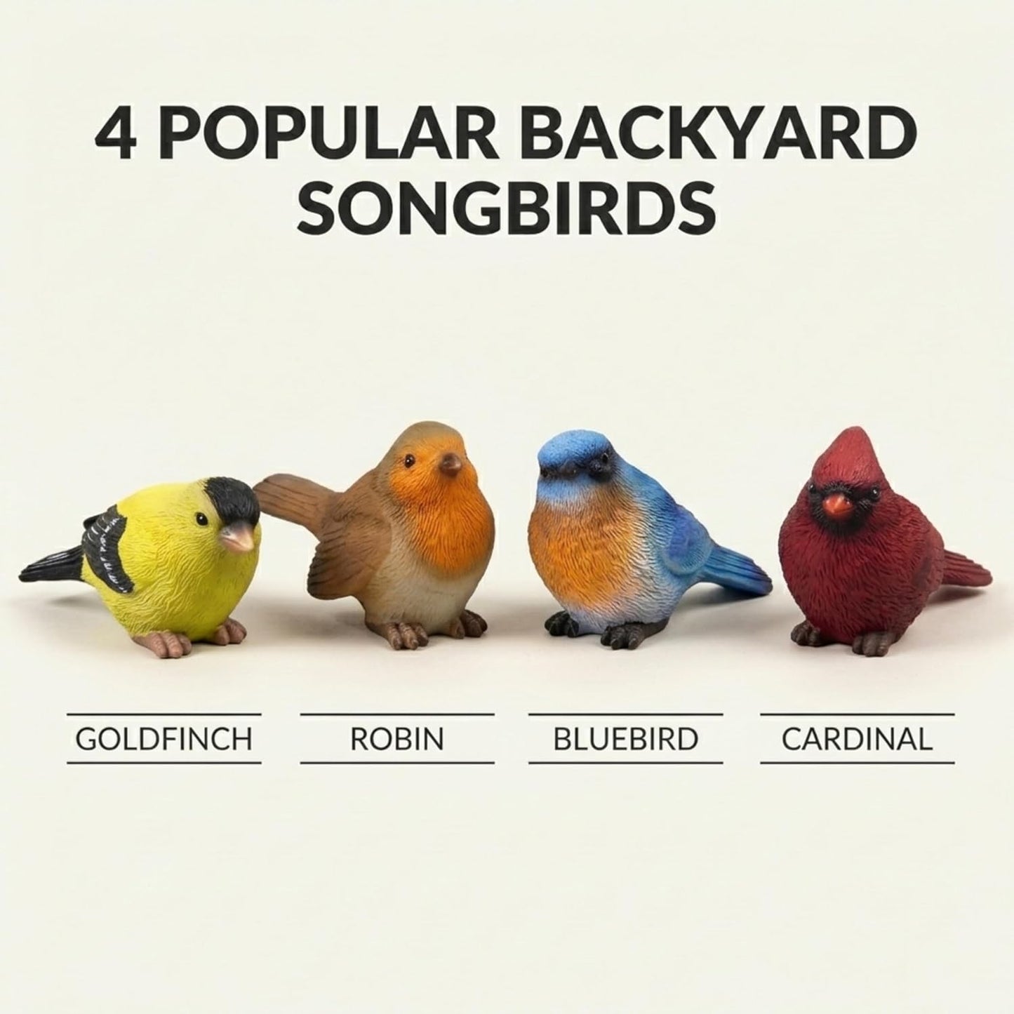 Mini Songbird Figurines / Set of 4