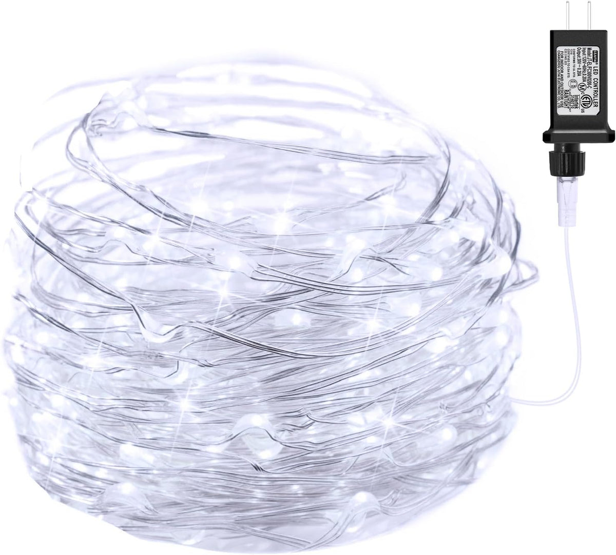 Minetom Fairy Lights Plug in, 33Ft 100LEDs String Lights for Bedroom
