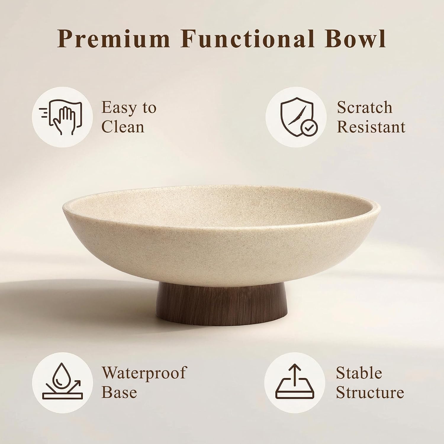 Faux Wood Base / Brown