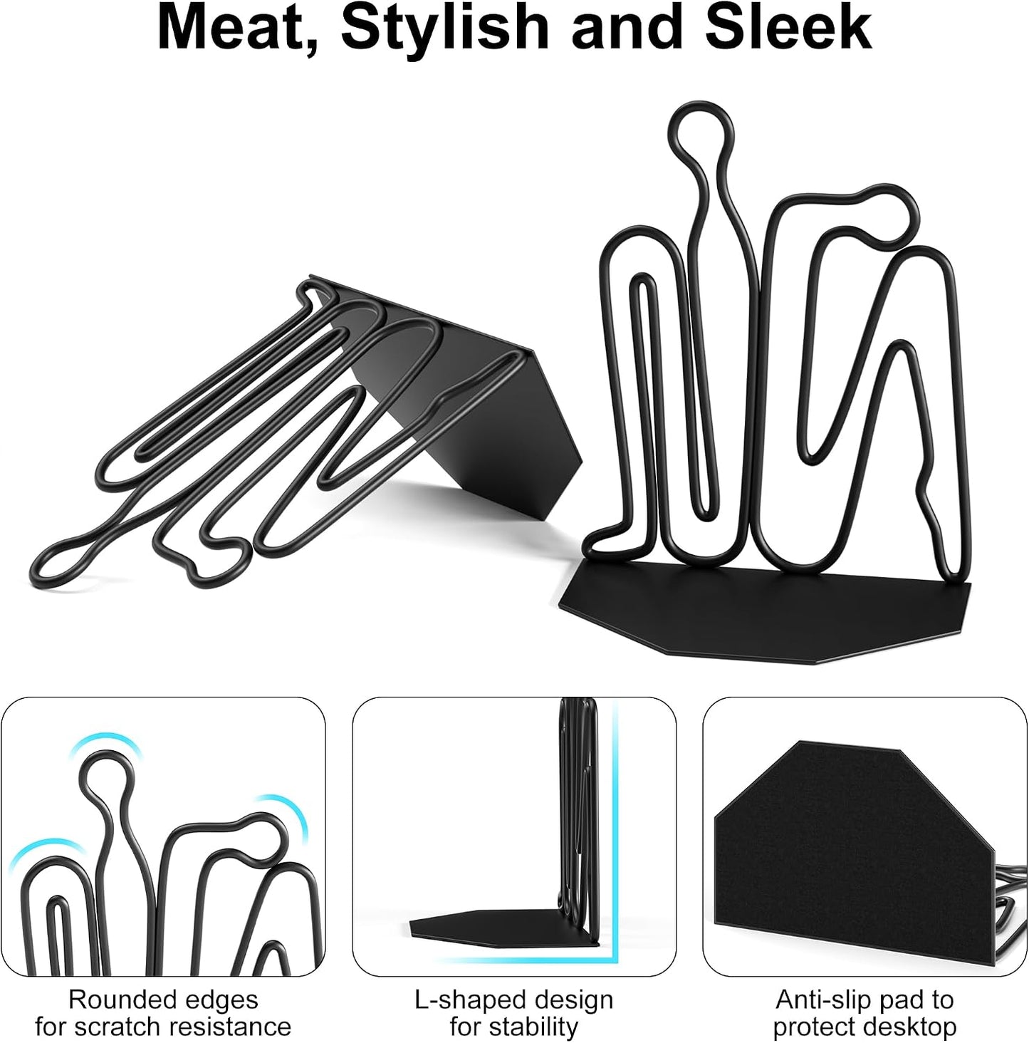Metal Novelty Bookends / Heavy Duty Book