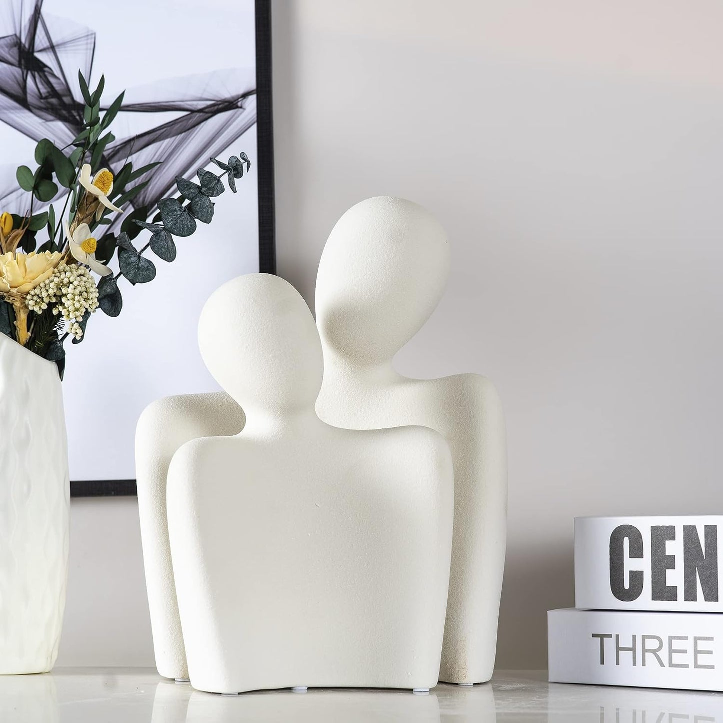Aesthetic Statues / Minimalist Ceramic Art / Large-white