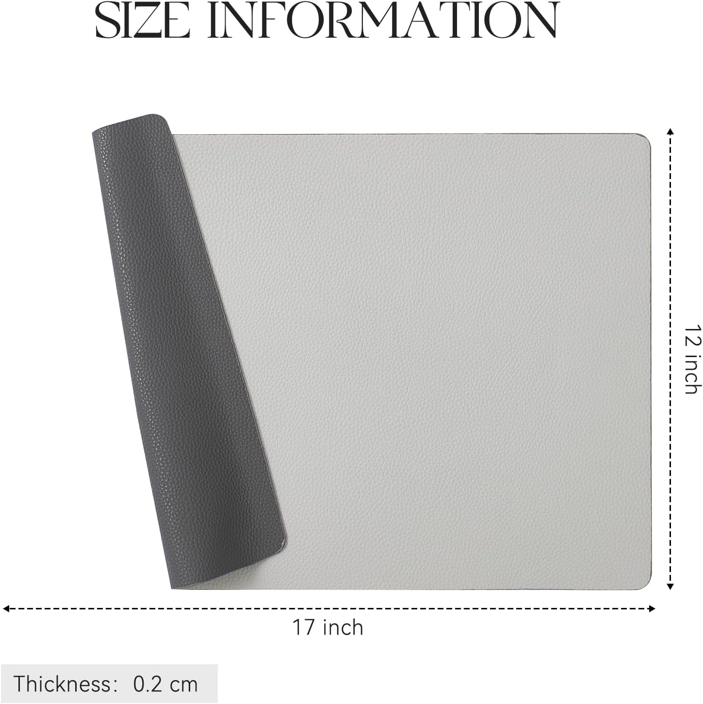 MOSAYT Vinyl Placemats Set of 8, Heat Resistant Place Mats 100% Waterproof Washable & Wipeable Faux Leather Reversible