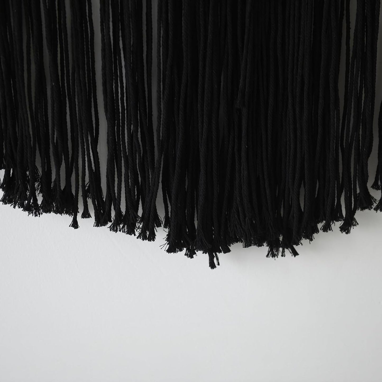 Macrame Wall Hanging Yarn Tapestry Home Decor Large Fiber Wall Art Living Room / Black1 / Black