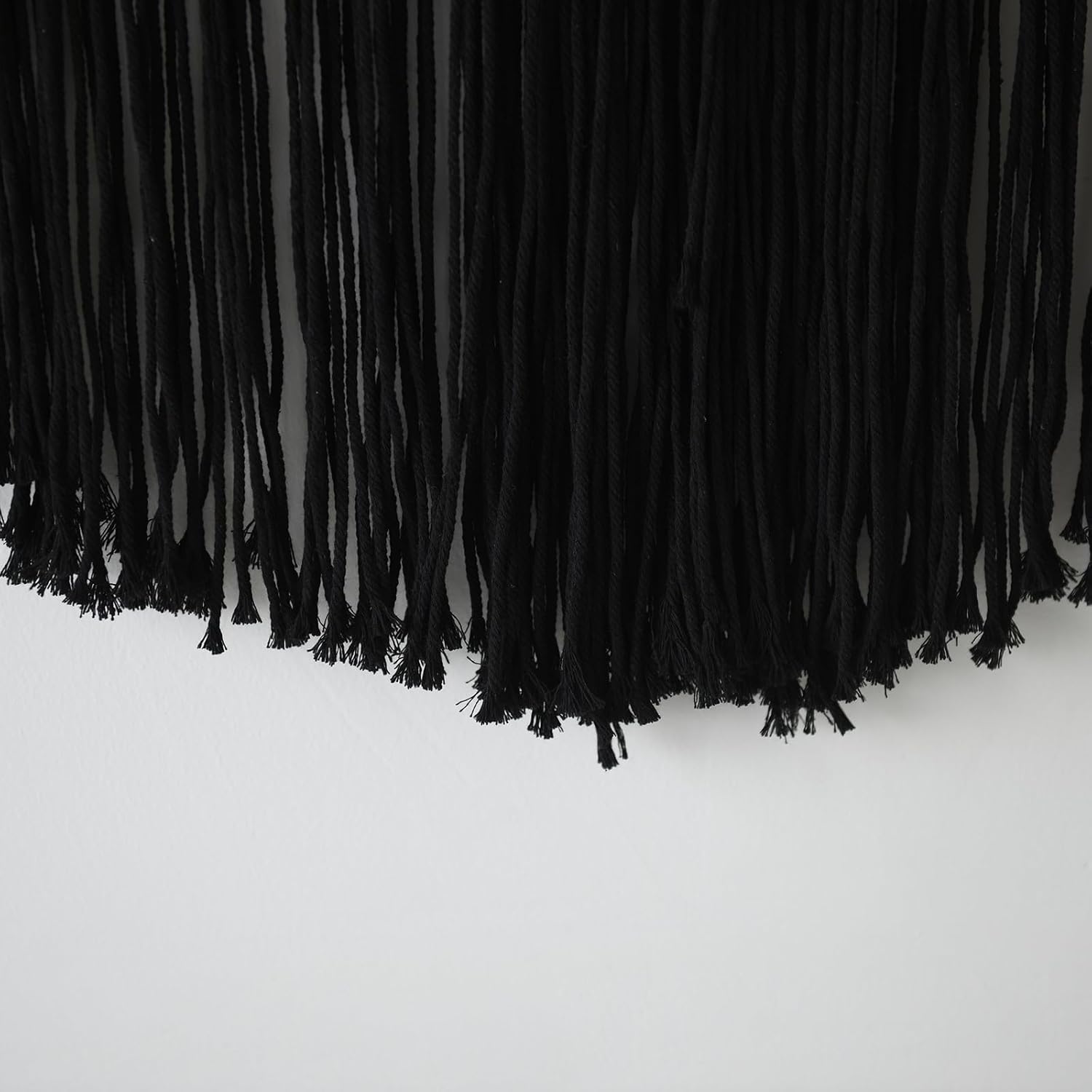Macrame Wall Hanging Yarn Tapestry Home Decor Large Fiber Wall Art Living Room / Black1 / Black
