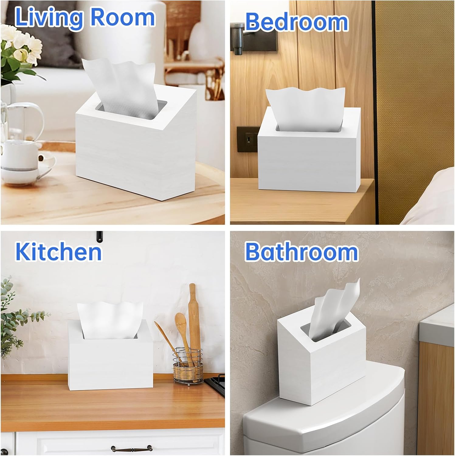 Tissue Box Cover for Kleenex Hand Towels / Pine Wood