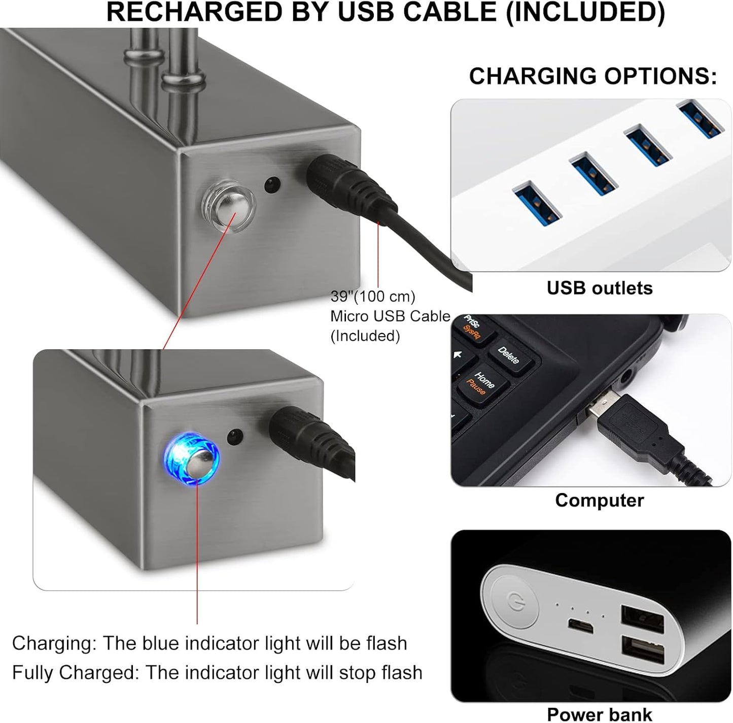 Picture Light,5000mAh Wireless Wall Light,16" Art Light,Plated Black | Rechargeable Photo Lights,Remote Timer and