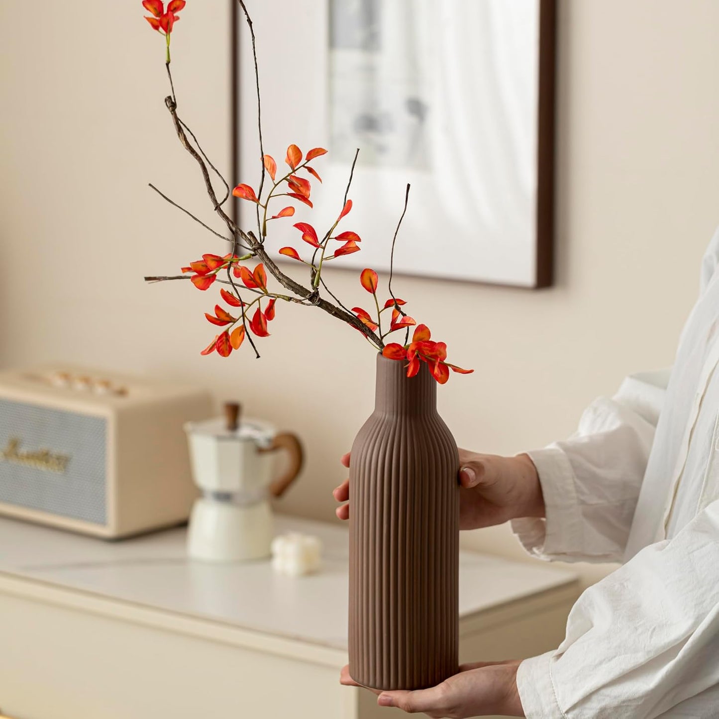 Modern Ceramic Vases / Coffee Mix / Set of 3
