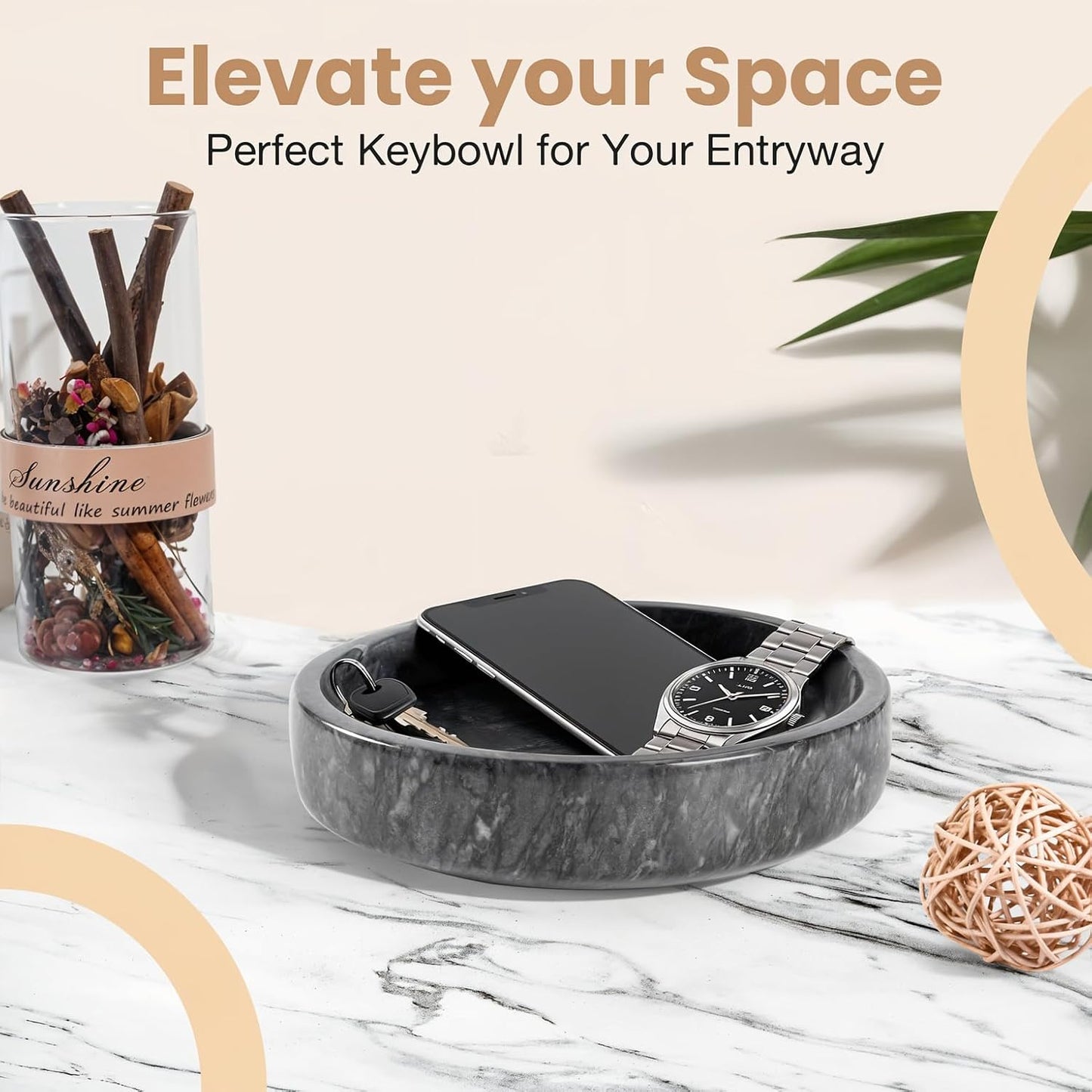 Marble Decorative Bowl / Natural Black - Marble
