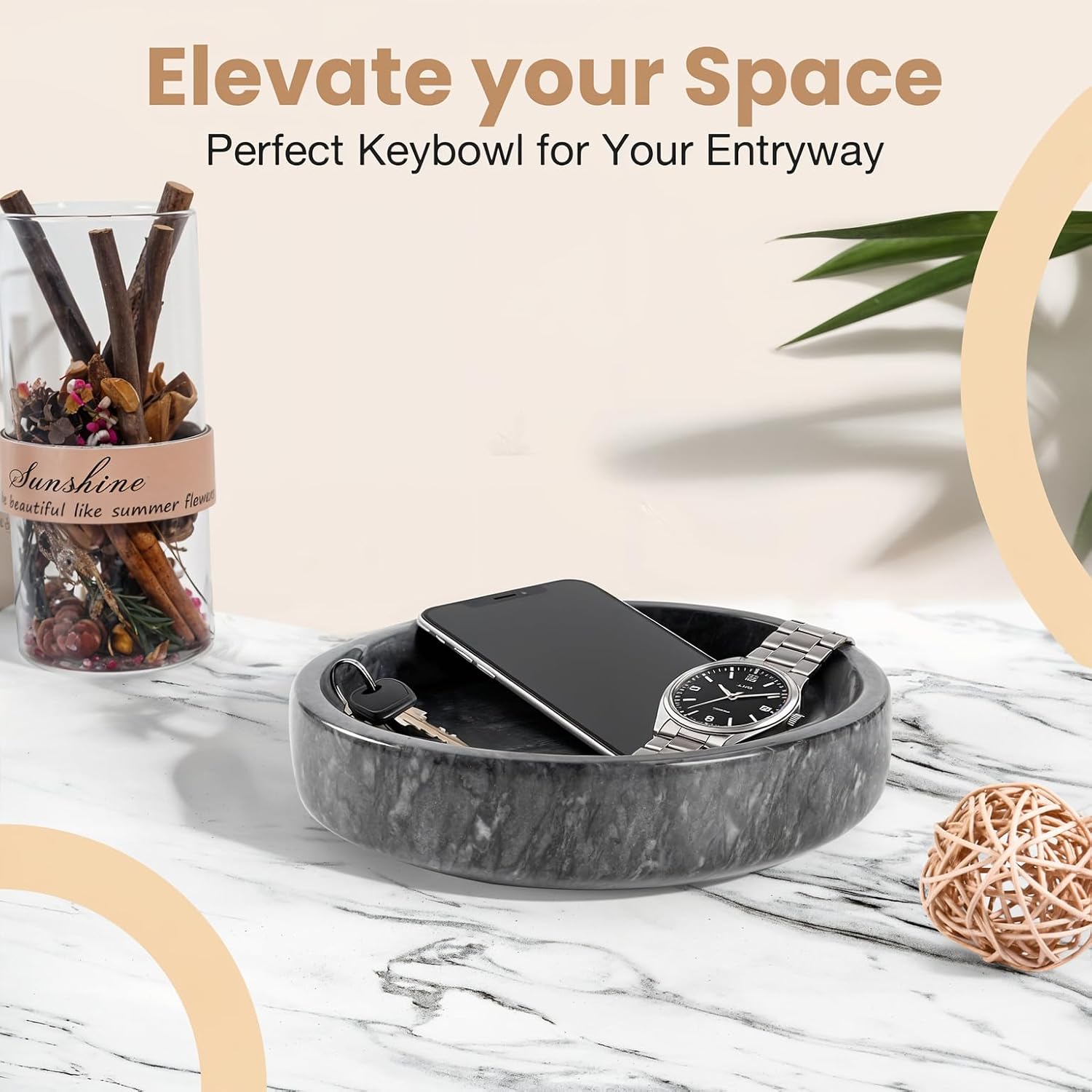 Marble Decorative Bowl / Natural Black - Marble