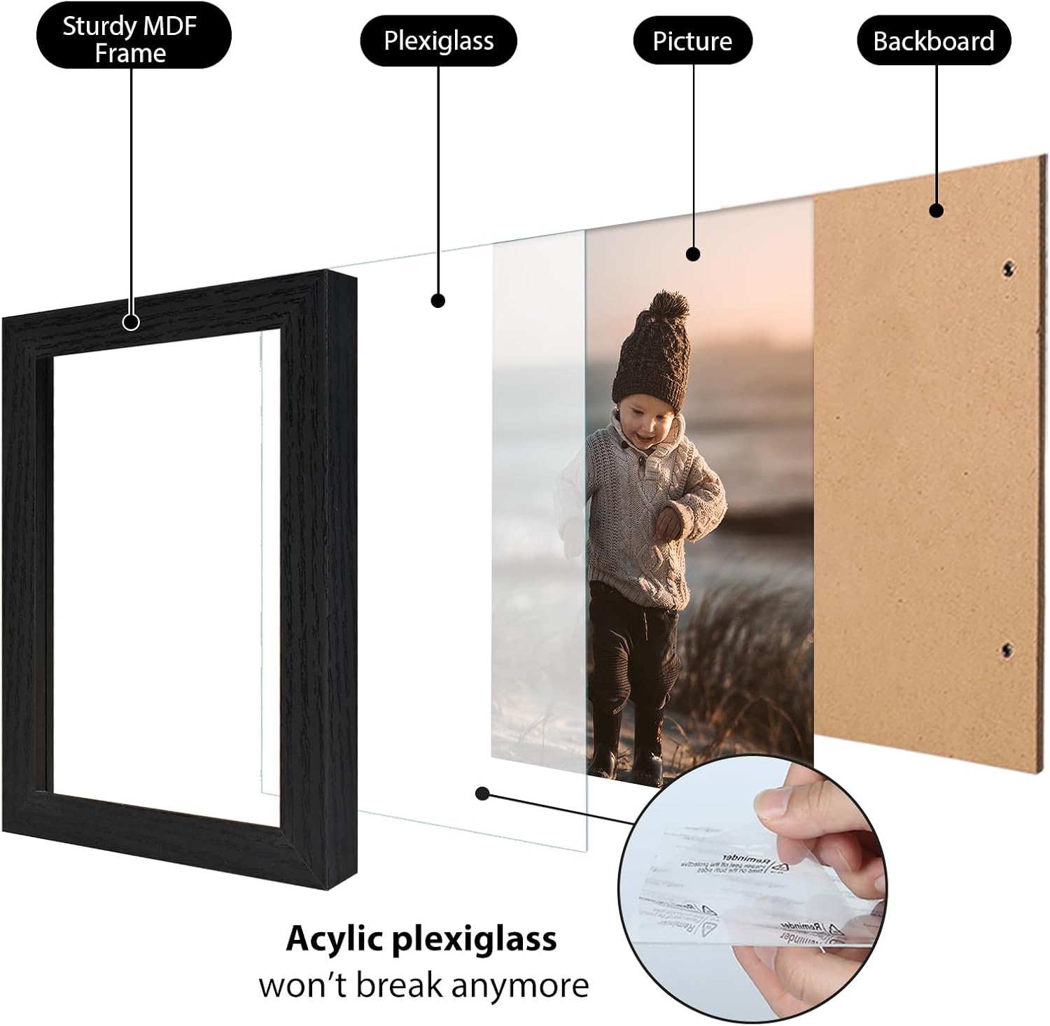 Photo Frames / Picture Frames / Mix Color / 4 x 6