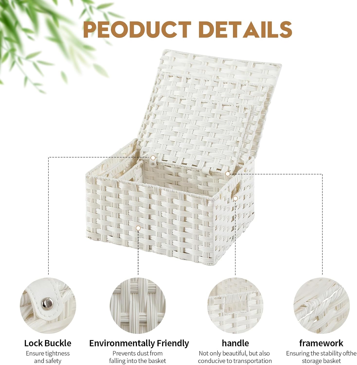 Woven Storage Bins / White