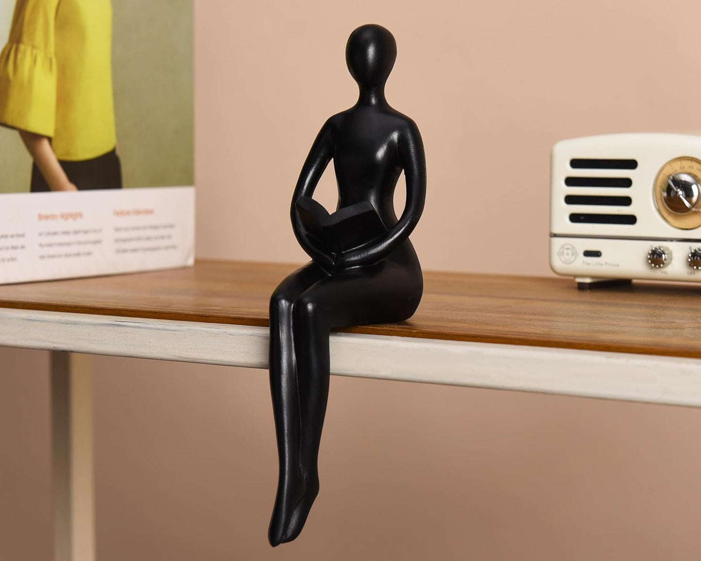 Minimalist Modern Home Decor Collectable Figurines Office Desk Unique / Black