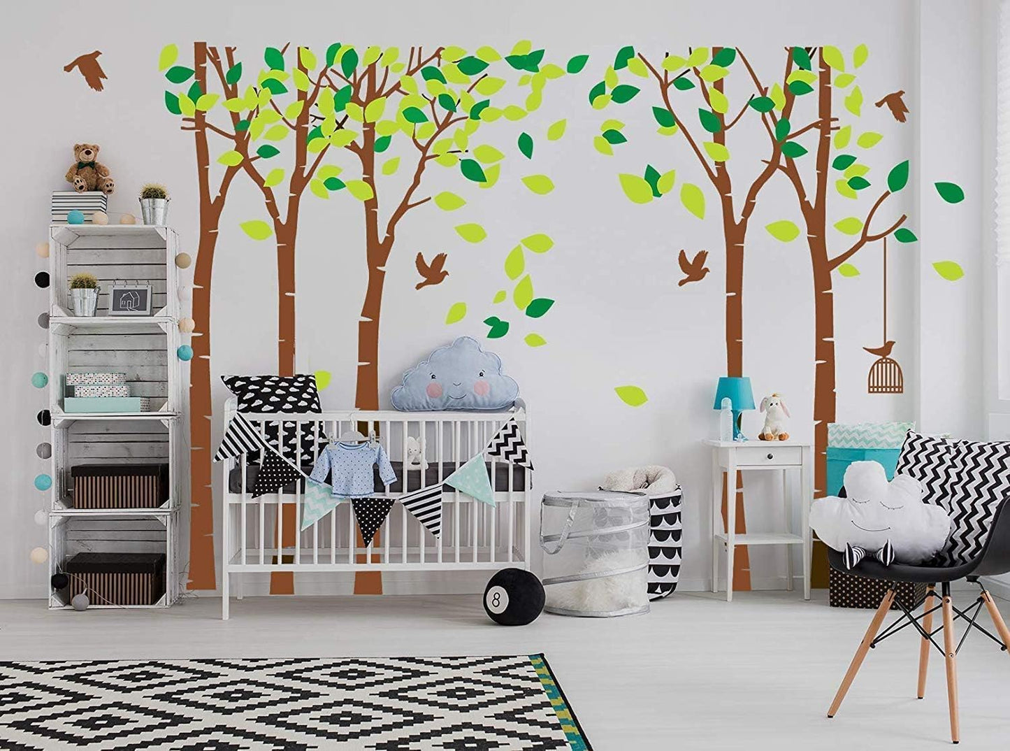 Giant Jungle Tree Wall Decal Tree Wall Sticker Removable Vinyl Sticker Mural Art Room Nursery
