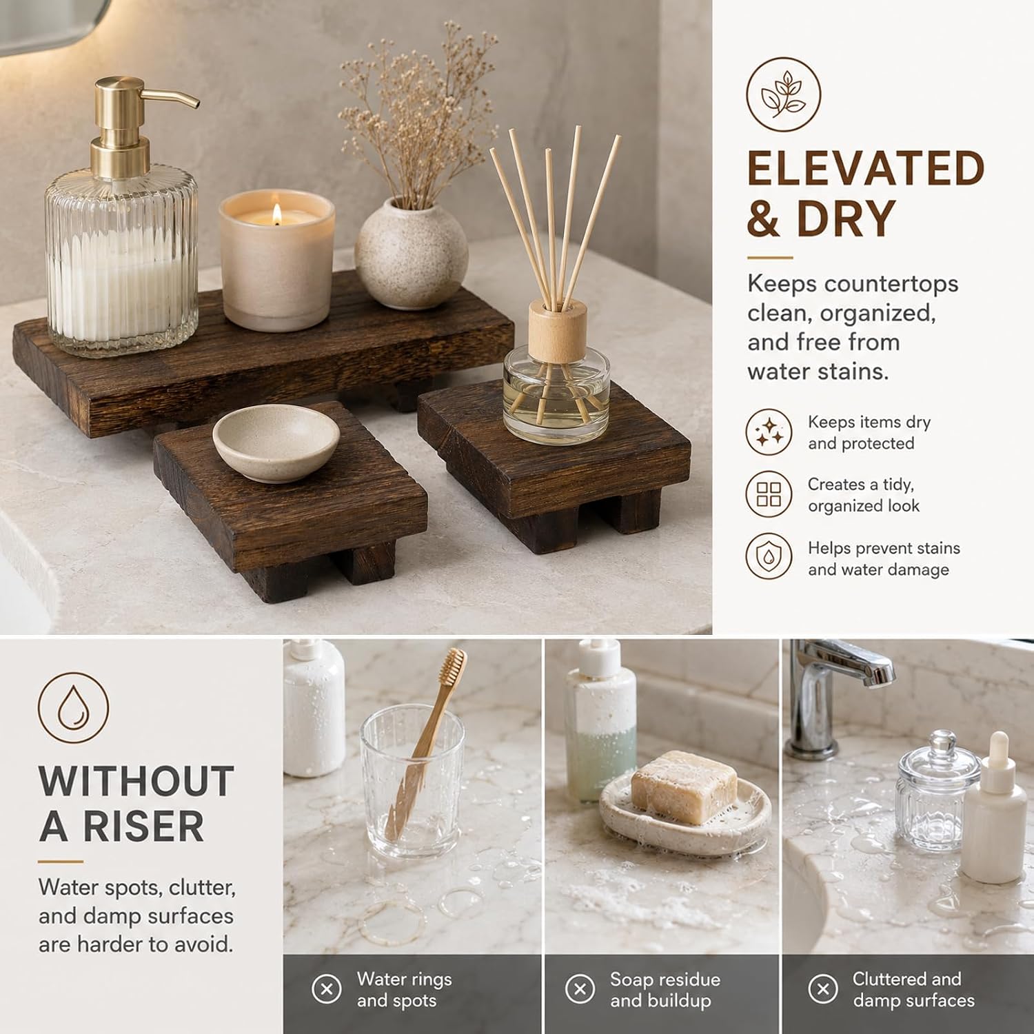 Rustic Farmhouse Countertop Organizer