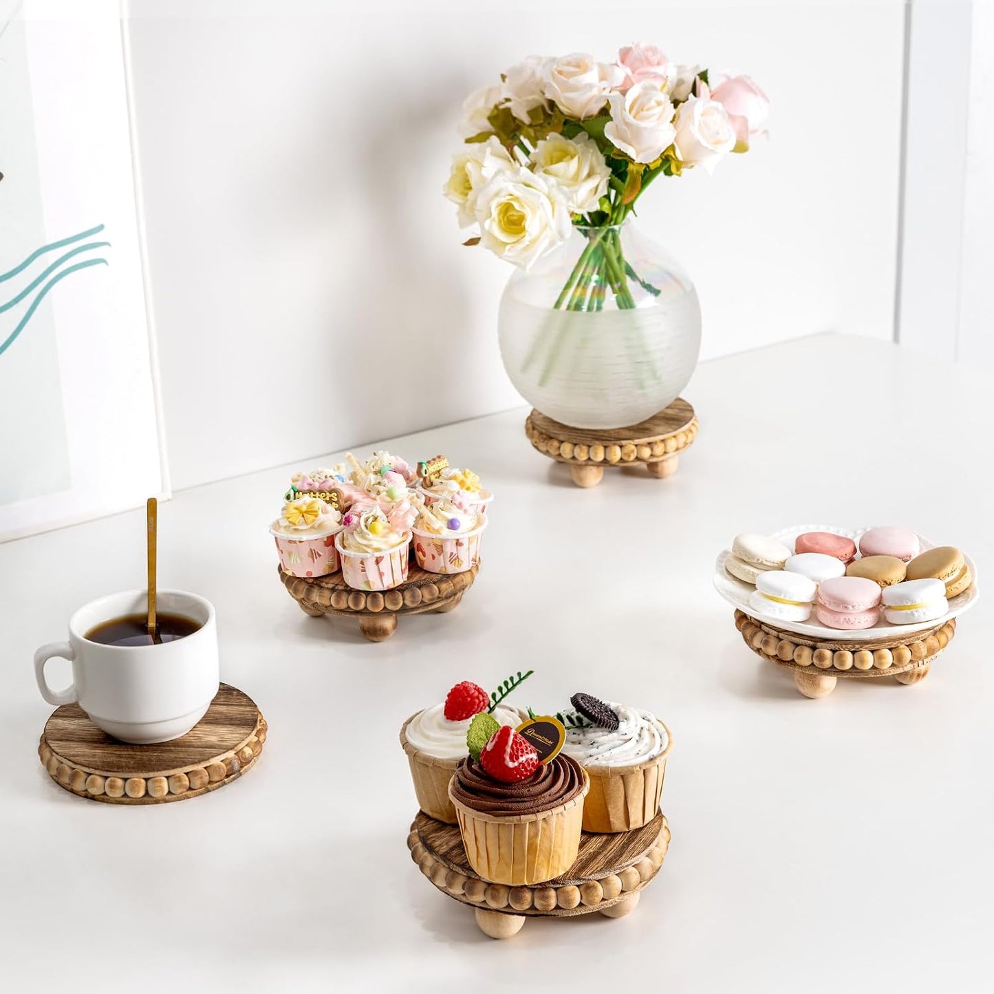 Wooden Farmhouse Coasters / Set of 2