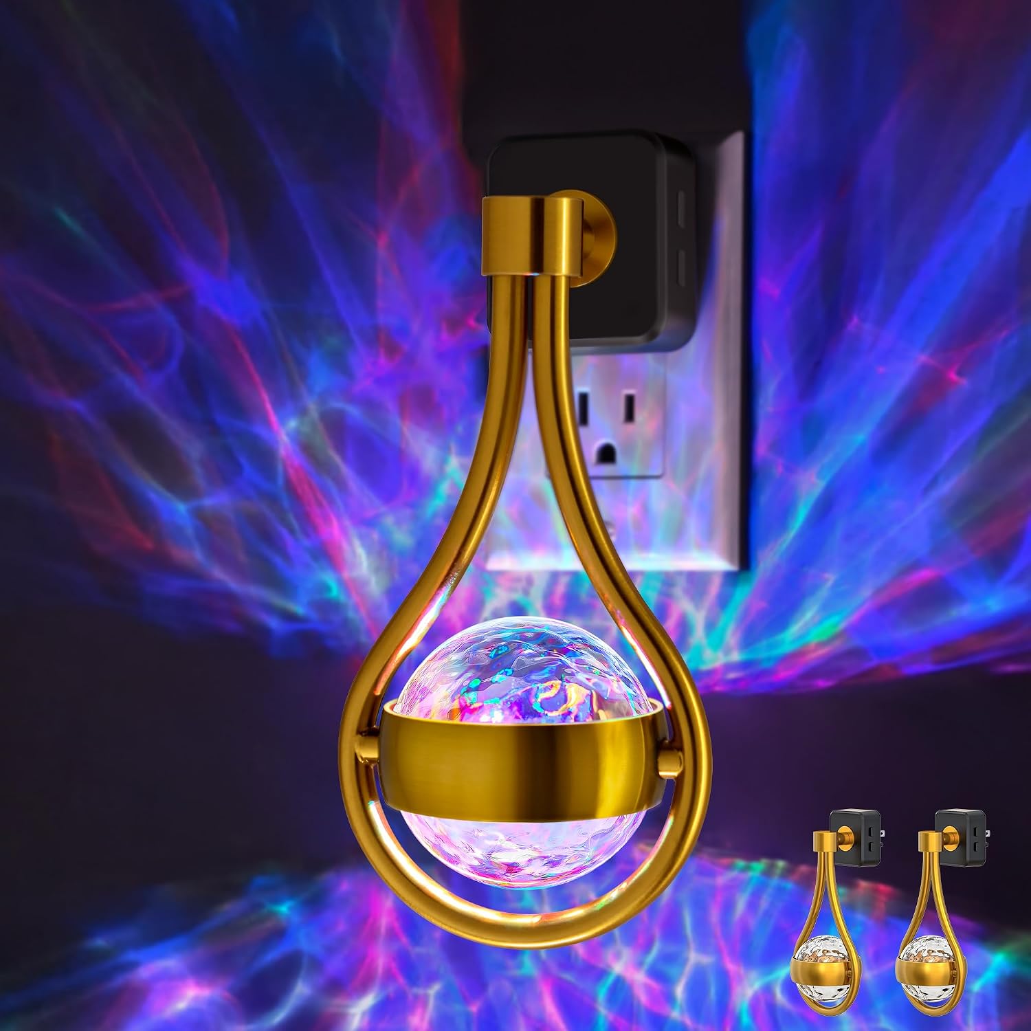 Briignite RGB Night Lights Plug into Wall, Color Changing Nightlight