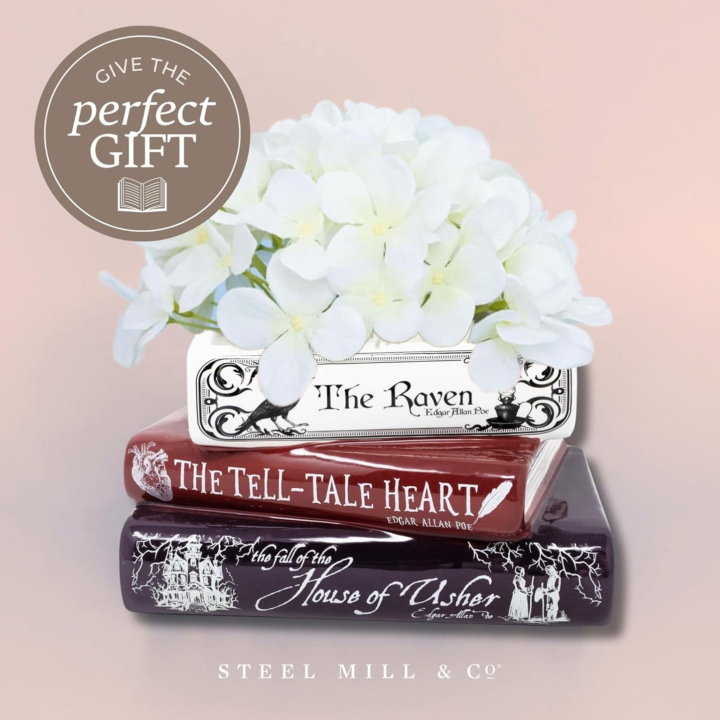 Ceramic Planter / Steel Mill & Co Original Small Book-Shaped Decorative Planter