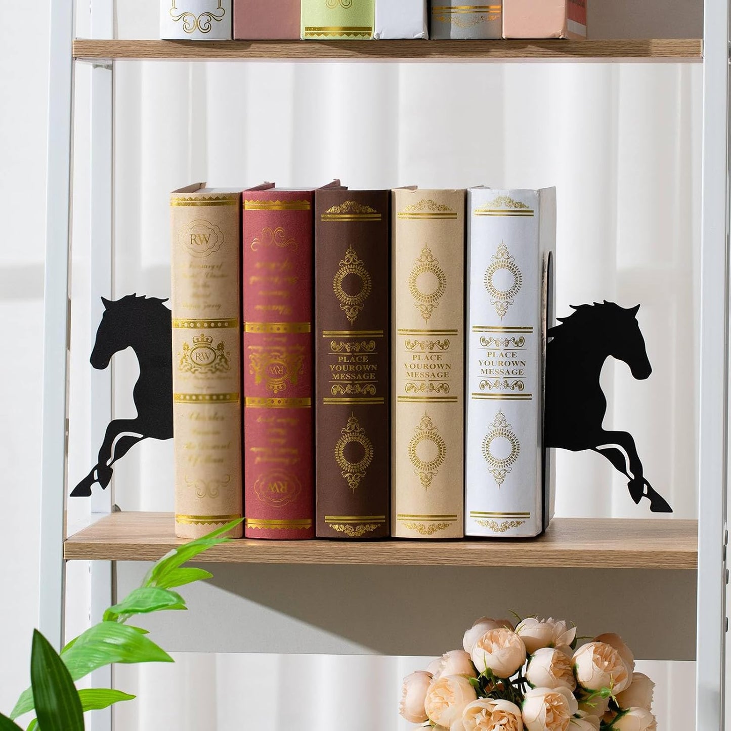 Horse Metal Bookends / Black