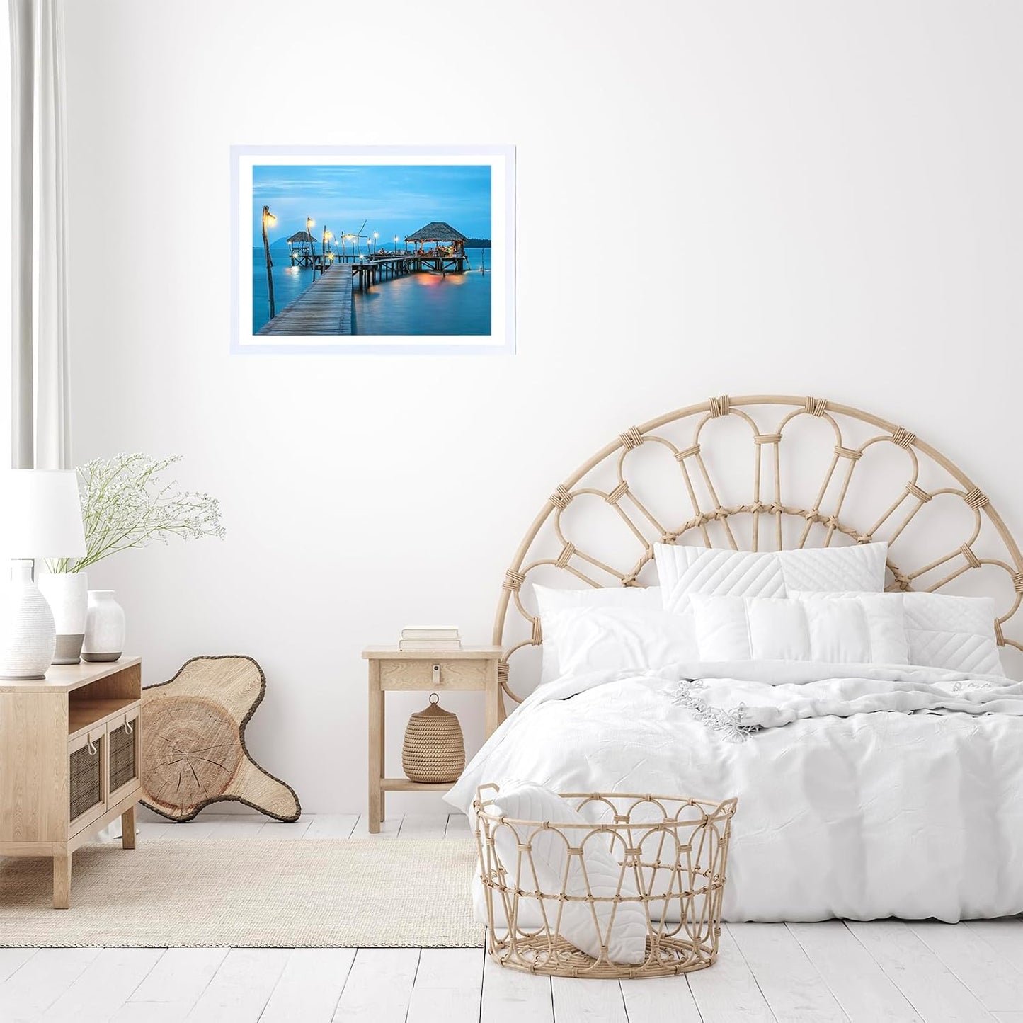 JCJMY 12x16 Picture Frame Set of 4 White with 11x14 Mat, Display Photo 11x14 with Mat or 12 x 16 Without Mat, Wall