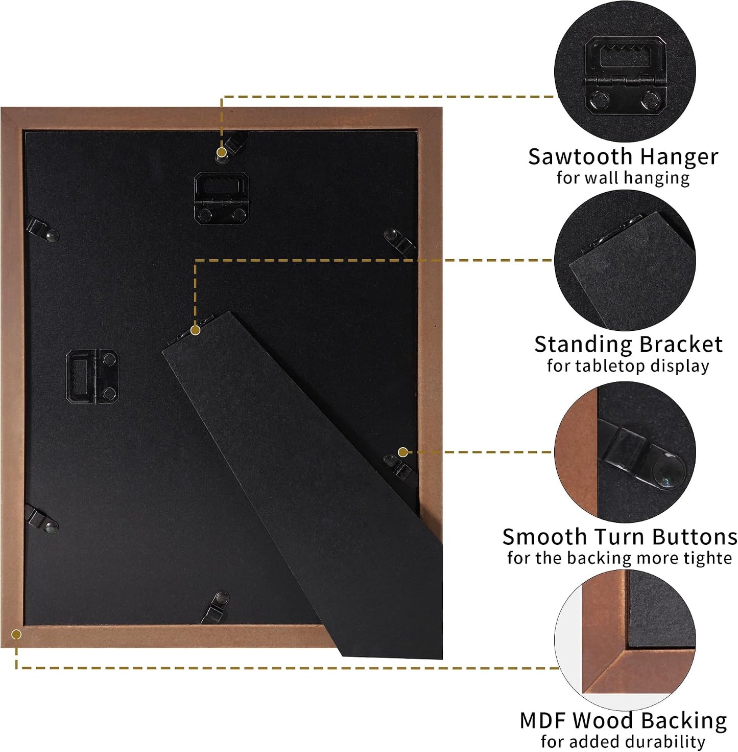 YESKAY Picture Frame Collage 4x6 and 4x4 Photos Display, 4x6 Multiple Photo Collage Frames with Tempered Glass, Family