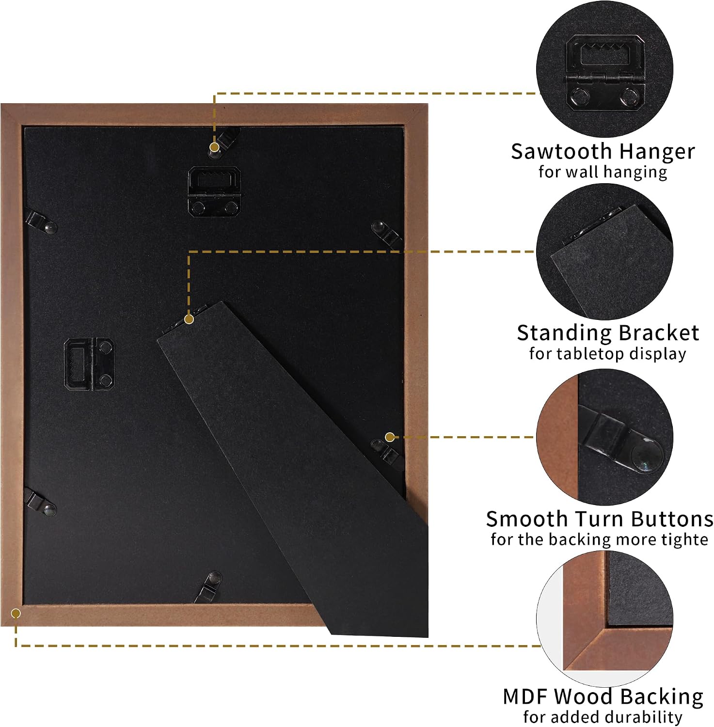 YESKAY Picture Frame Collage 4x6 and 4x4 Photos Display, 4x6 Multiple Photo Collage Frames with Tempered Glass, Family